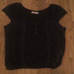 Hollister navy blouse